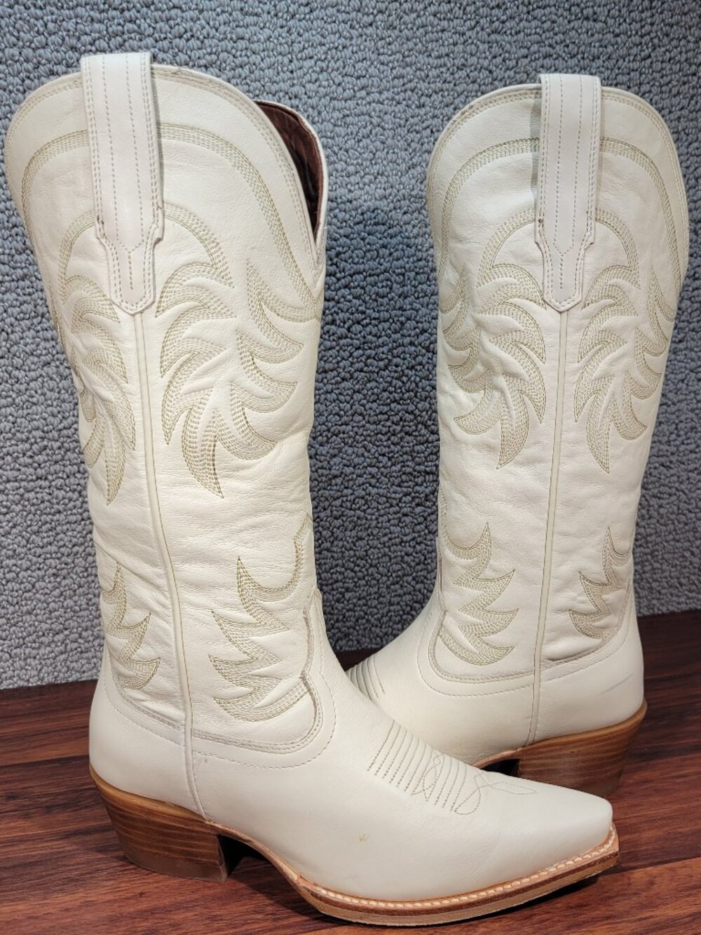 Tecovas The Annie Women's Size 6B Bone Cowhide Cowgirl Boots
